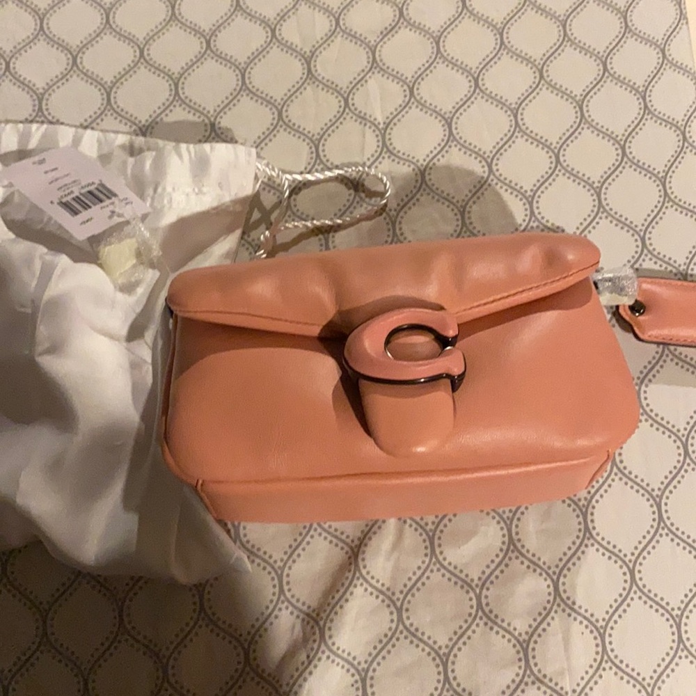 Coach salmon pink bag with strap